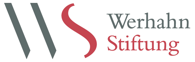 Werhahn Stifrung Logo mit grauen und roten Buchstaben